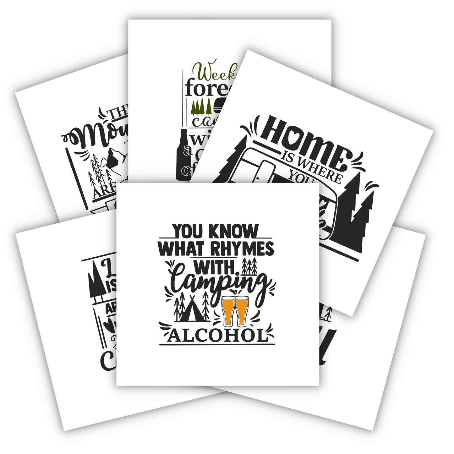 Camping Wall Art Set 4